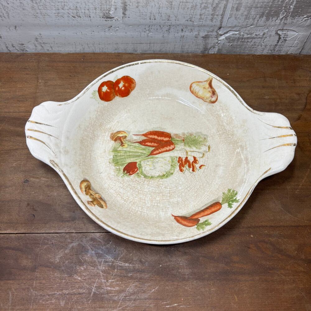 Vintage Oven To Table Ware 22kt Gold Vegetable Dish
